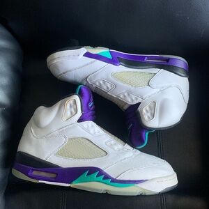Nike Air Jordan 5 Grape Fresh Prince NRG Retro OG 10.5 2018 Laceless Edition